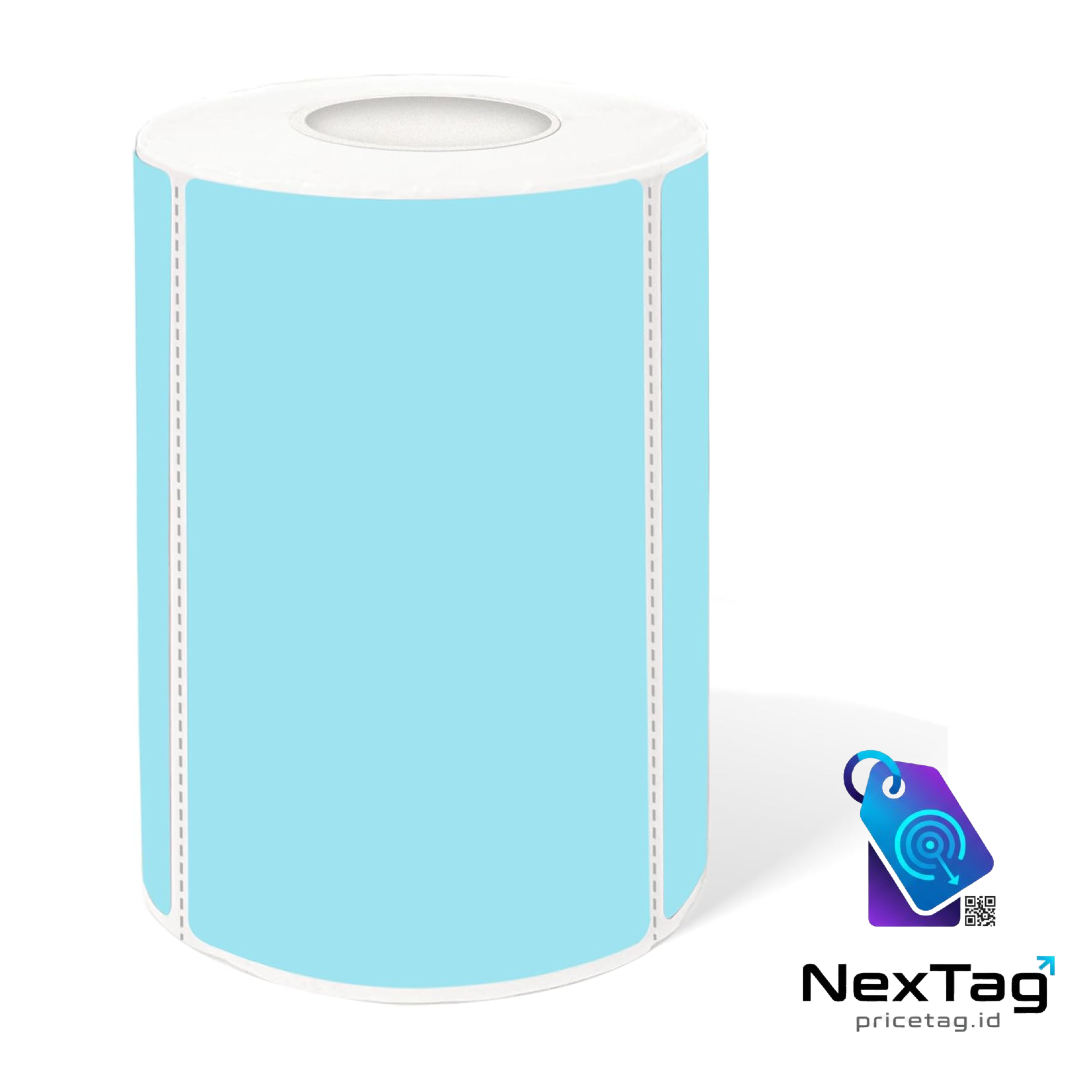 (300) 2×3" Blue Removable Thermal Labels