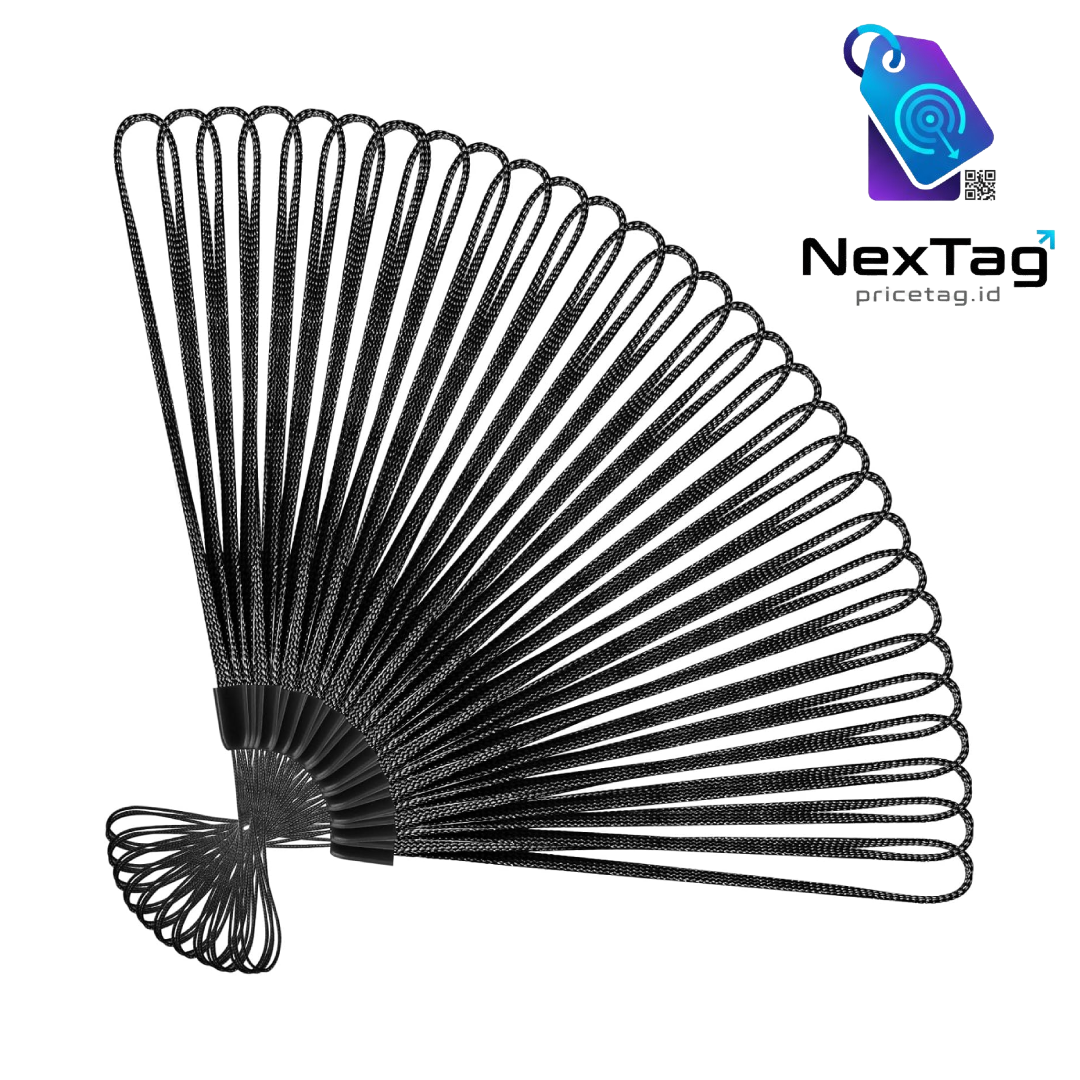 (100) 7" Black Nylon Hang tags