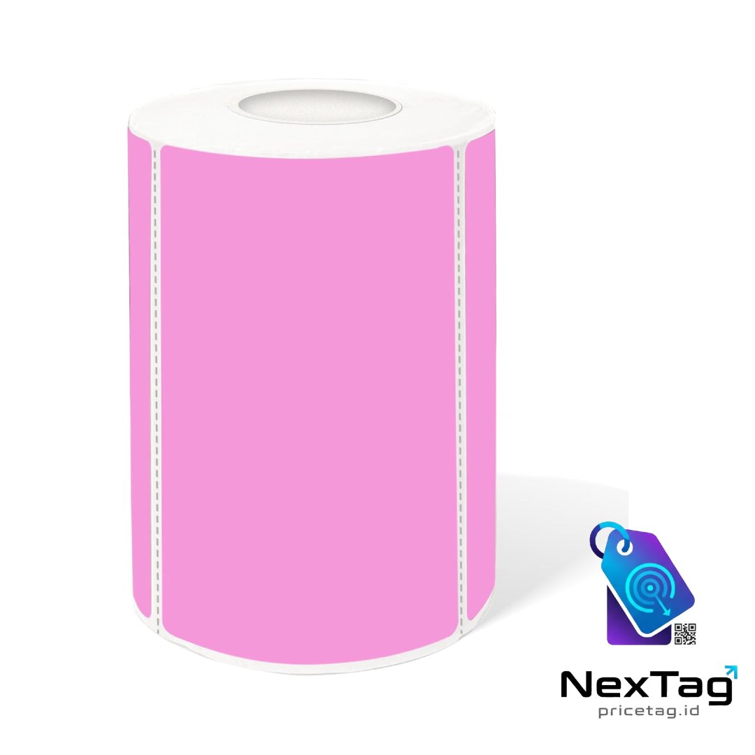 (300) 2×3" Pink Removable Thermal Labels